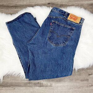 Levis 501 Mens 44 Button Fly Blue Denim Jeans
